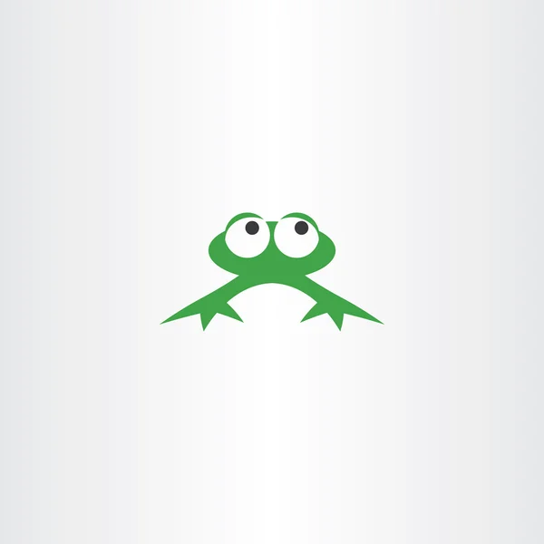 Groene kikker pictogram vector symbool — Stockvector