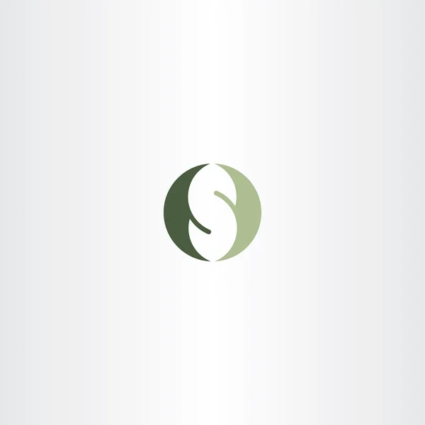 Logo verde logo lettera vettoriale s design — Vettoriale Stock