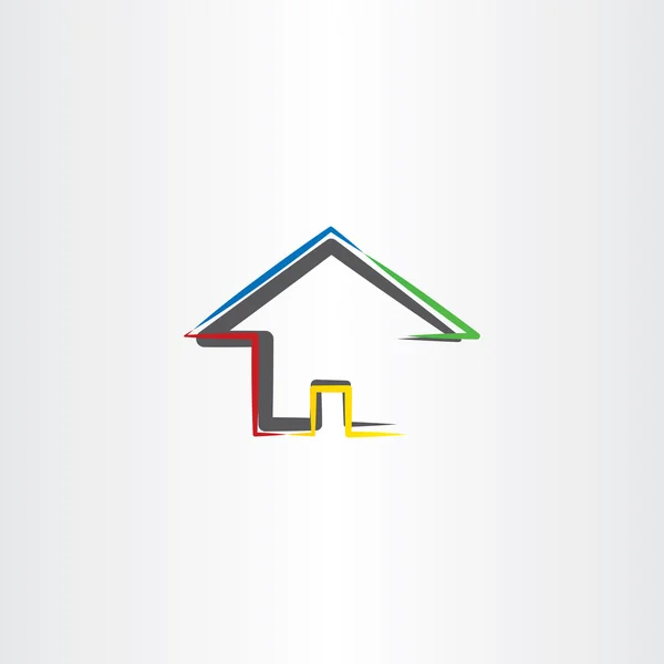 Икона недвижимости знак векторного дома векторный символ — стоковый вектор