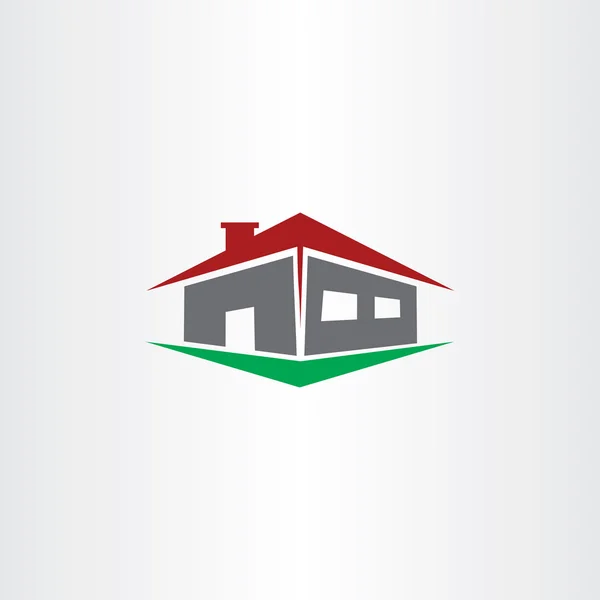 Vektorové ikony logo dům nemovitostí — Stockový vektor