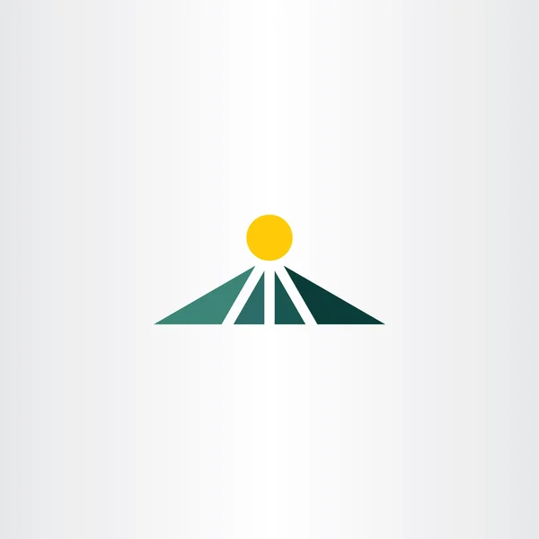 Symbole de signe vectoriel icône de montagne simple — Image vectorielle