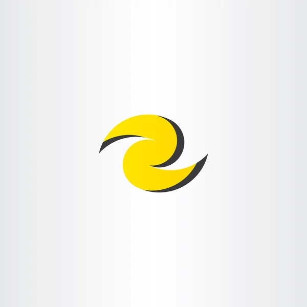 Z brief gele logo z pictogram vectorelement — Stockvector
