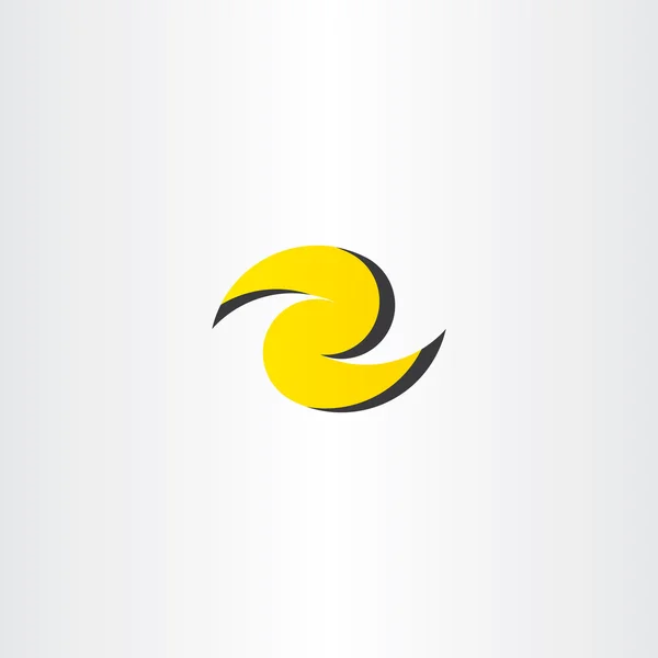 Z letra amarillo vector logo z icono elemento — Vector de stock