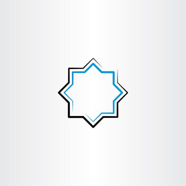 mavi siyah çizgili çerçeve vektör yıldız