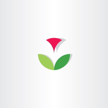 mektup v daire simge vektör çiçek