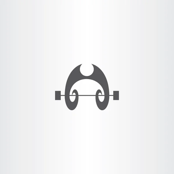 Bodybuilder Gewichtheffen vector pictogram — Stockvector