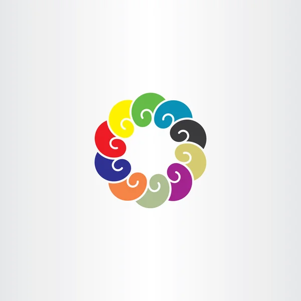 Colorido abstracto círculo logotipo empresa icono vector elementos — Vector de stock
