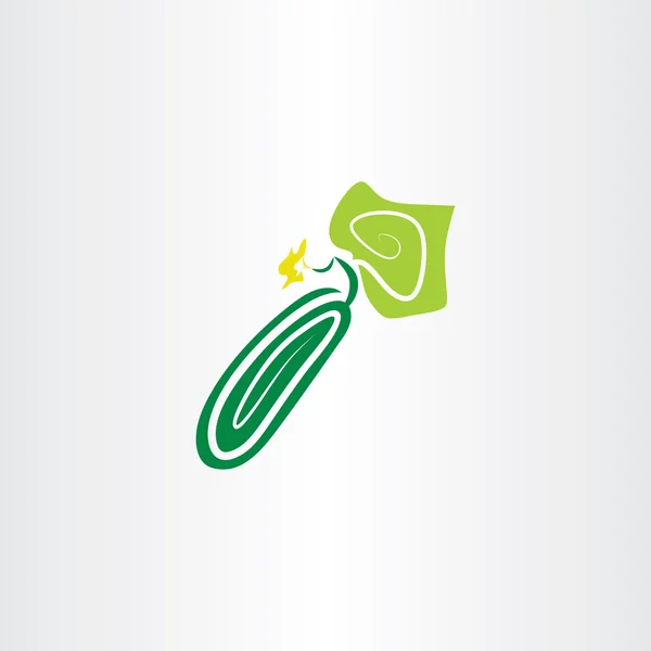 Pepino vector icono clipart logo — Vector de stock