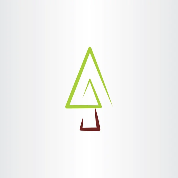Fir tree vector christmas pictogram ontwerp — Stockvector