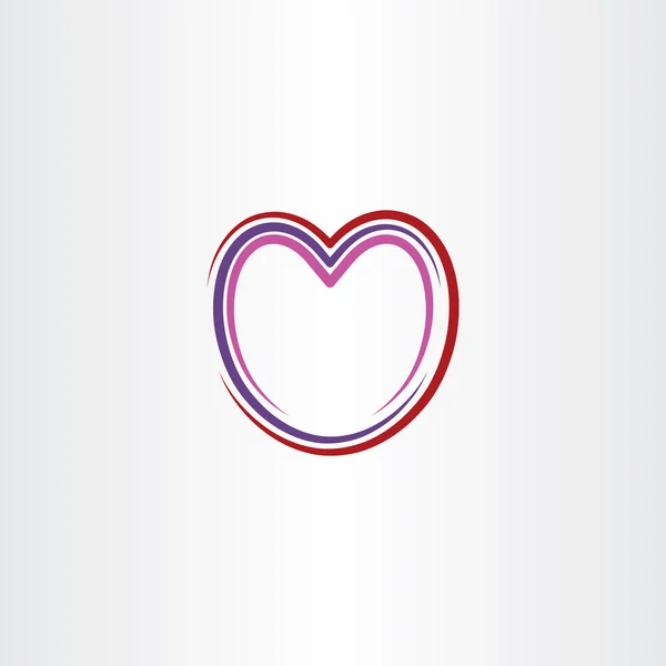 Serce stylizowane ikona ilustracja wektorowa linii — Wektor stockowy