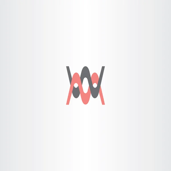 Písmeno m a w ikonu logo symbol — Stockový vektor