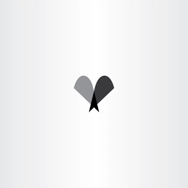 Dopis v. ikona znaménko černé logo — Stockový vektor