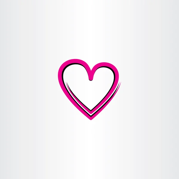 การออกแบบไอคอนภาพเวกเตอร์หัวใจรัก — ภาพเวกเตอร์สต็อก