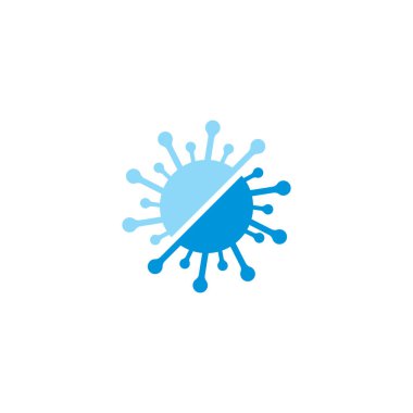 Coronavirus hap tedavisi logo ikonu vektörü 