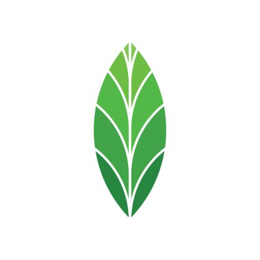 Çevre yaprağı logosu yeşil bio sembolü işareti 