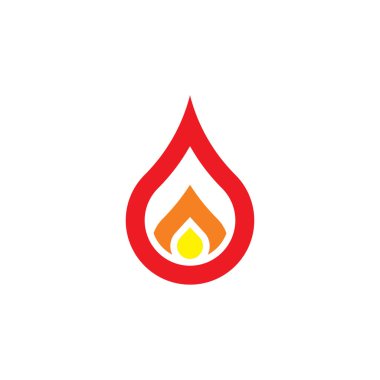 alev logosu ikon vektör sembolü 