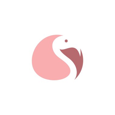 Flamingo logo vektör simgesi simgesi