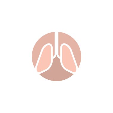 Sağlıklı akciğerler logo simgesi tasarımı 