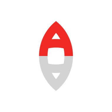 Gölge vektör logosuna sahip a harfi 