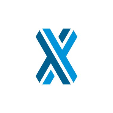 X harfi geometri illüzyon simgesi simgesi 