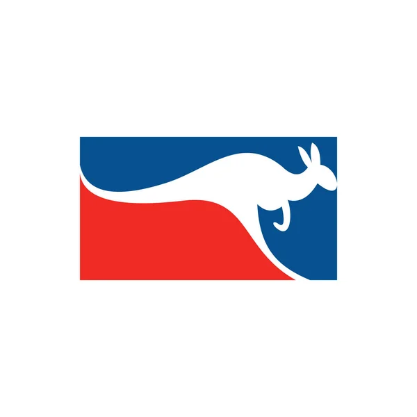 Australische Kangoeroe Vector Logo Pictogram Teken — Stockvector