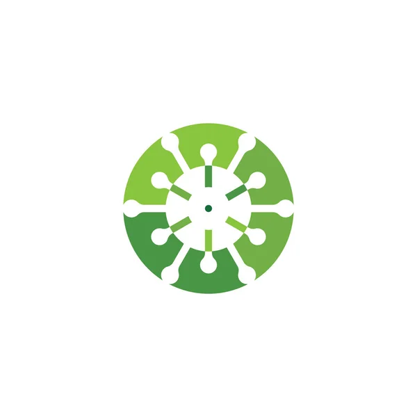 Логотип Значка Коронавірусу Векторний Дизайн — стоковий вектор