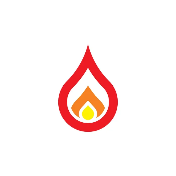Flamma Logotyp Brand Ikon Vektor Symbol — Stock vektor