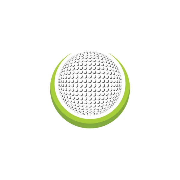 Golf Ball Symbol Logo Vektor Illustration Design — Stockvektor