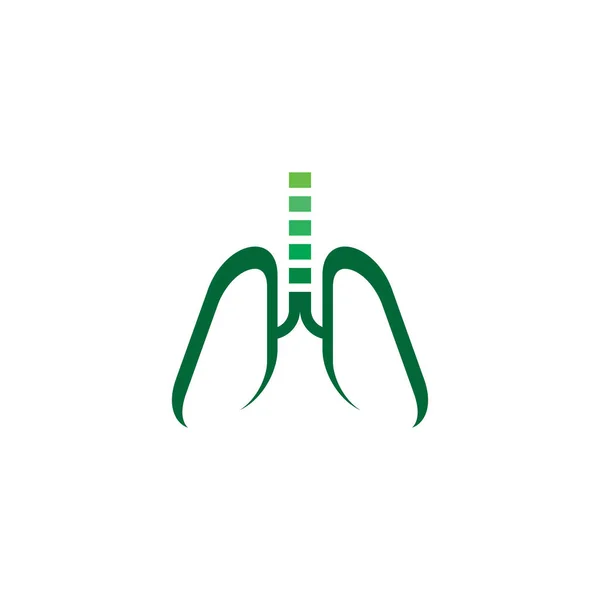 Simbolo Dell Icona Vettoriale Dei Polmoni Verdi Sani — Vettoriale Stock
