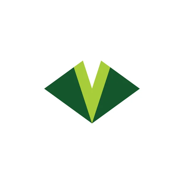 Logotipo Letra Design Símbolo Verde — Vetor de Stock