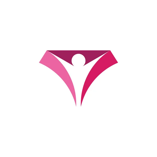 Icona Vettoriale Logo Uomo Pietra Rubino — Vettoriale Stock