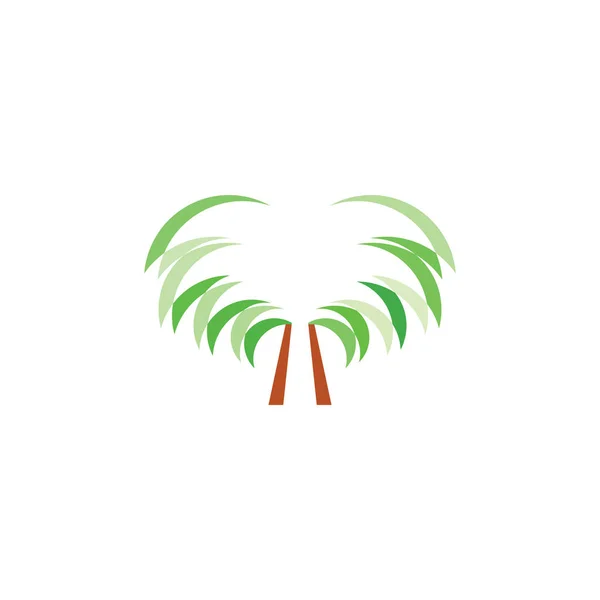 Palme Vektor Illustration Logo Symbol Design — Stockvektor