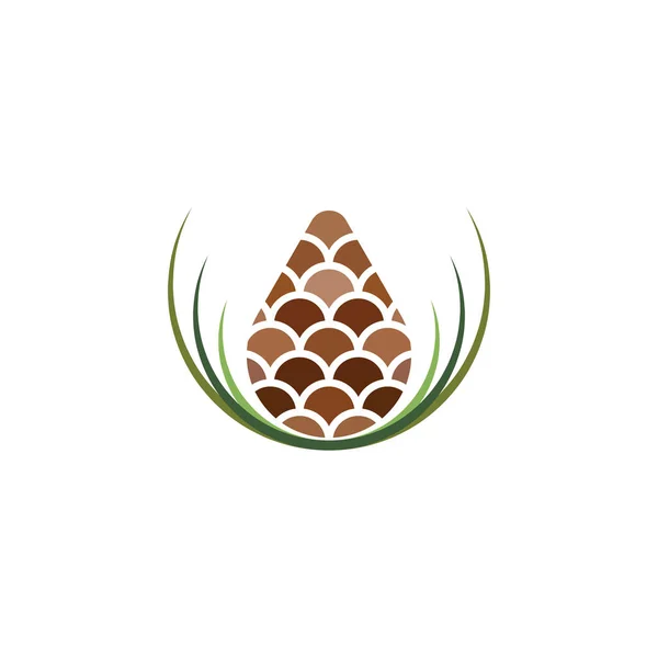 Kozalak Sembolü Logo Simgesi Vektörü — Stok Vektör