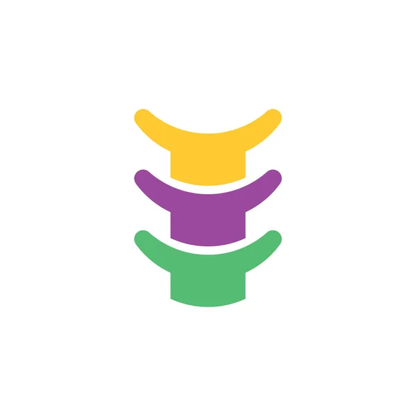 Omurga Simgesi Logo Tasarımı Element Vektörü — Stok Vektör