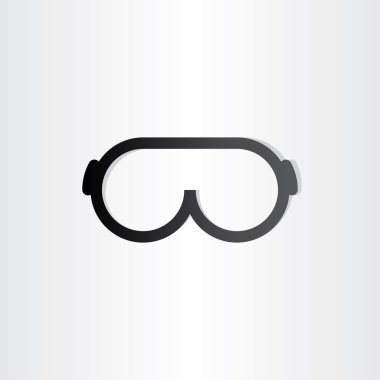 gözlük hat simgesi tasarım öğesi