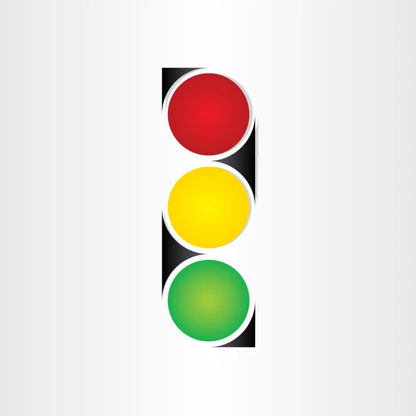 Semaforo simbolo astratto del segnale di traffico — Vettoriale Stock