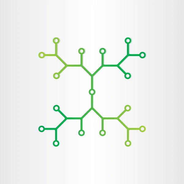 Estrutura química orgânica modelo design abstrato — Vetor de Stock