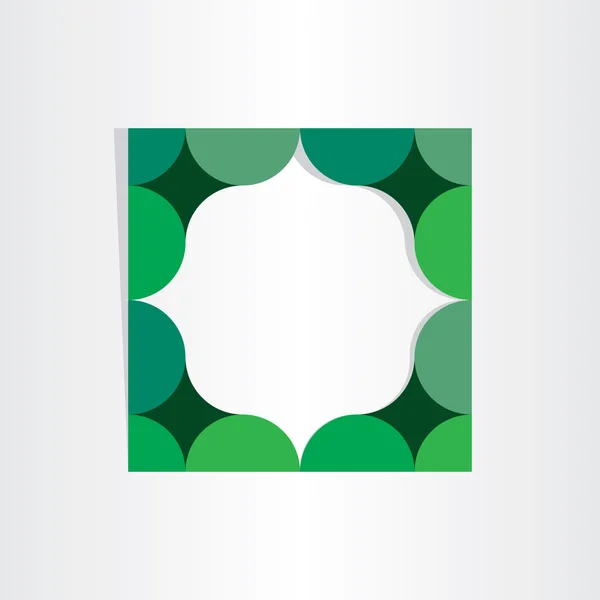 グリーン ボックス形状フレーム — ストックベクタ
