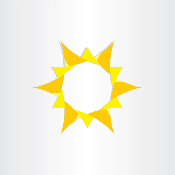 Yellow sun sunshine icon background vector design — Stock Vector