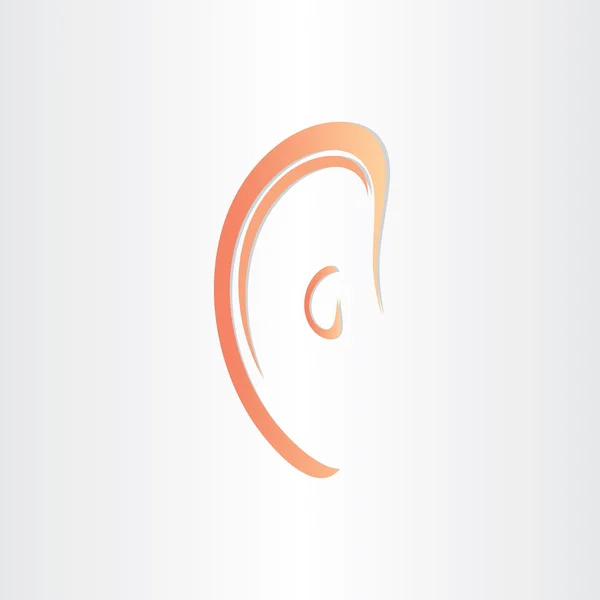 Design de ícone estilizado ouvido humano —  Vetores de Stock