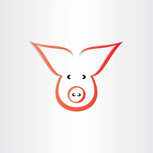 Pig symbol pork meat icon design — Stock Vector