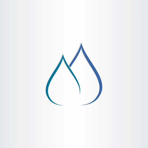 Droppar av vatten gas lågan ikonen — Stock vektor