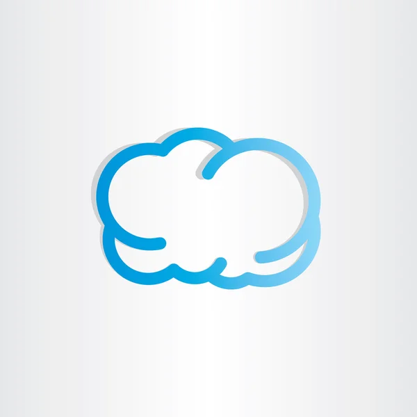 Diseño de icono de nube azul — Vector de stock