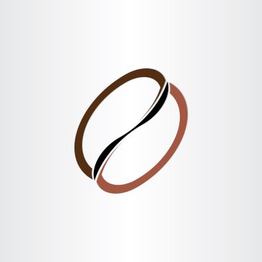 kahve çekirdeği stilize simgesi