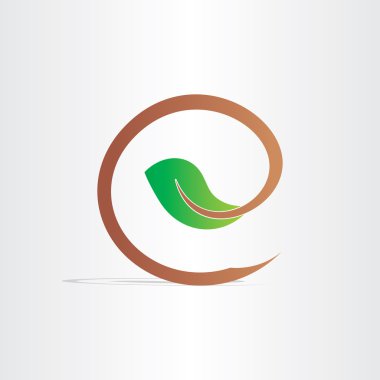 yaprak sembol ile mektup e çevre şube