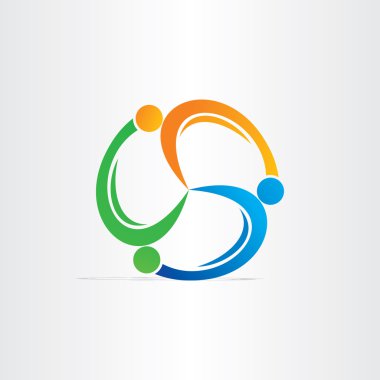 insanlar daire ekip çalışması sembol