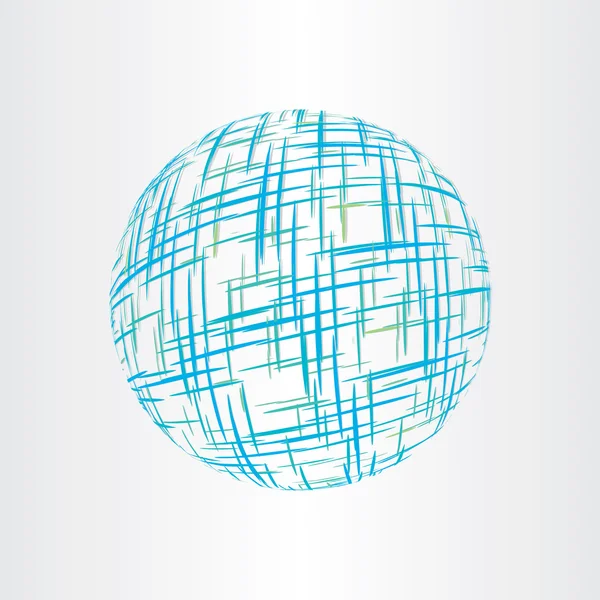 Icono de la tecnología de tierra globo abstracto — Vector de stock