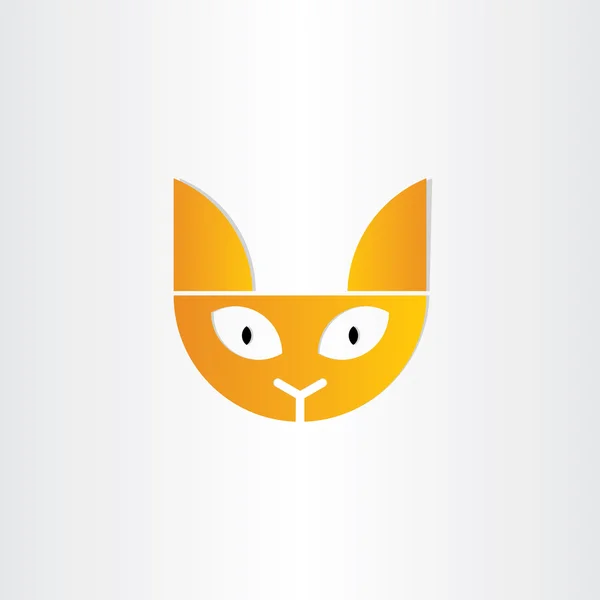 Kat hoofd pictogram ontwerp — Stockvector