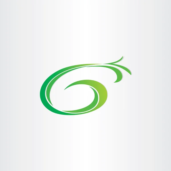 Letter g bio gasoline plant icon — Stock Vector