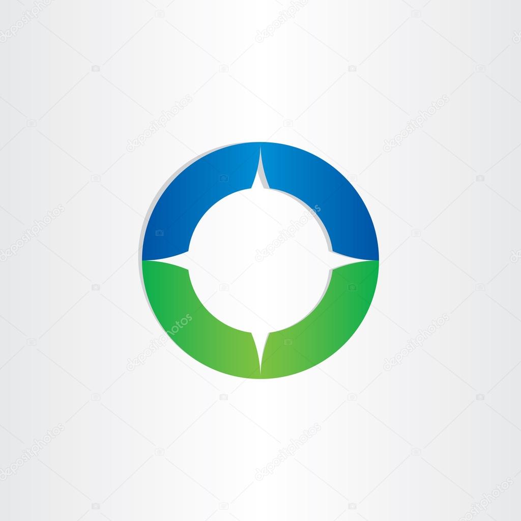 Green blue compass icon design
